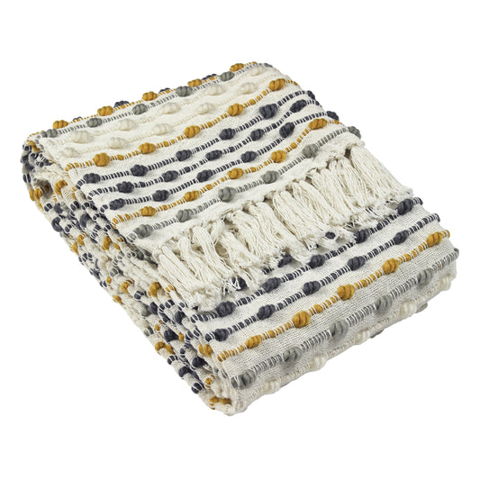 DHADIT 130X150 THROW OCHRE