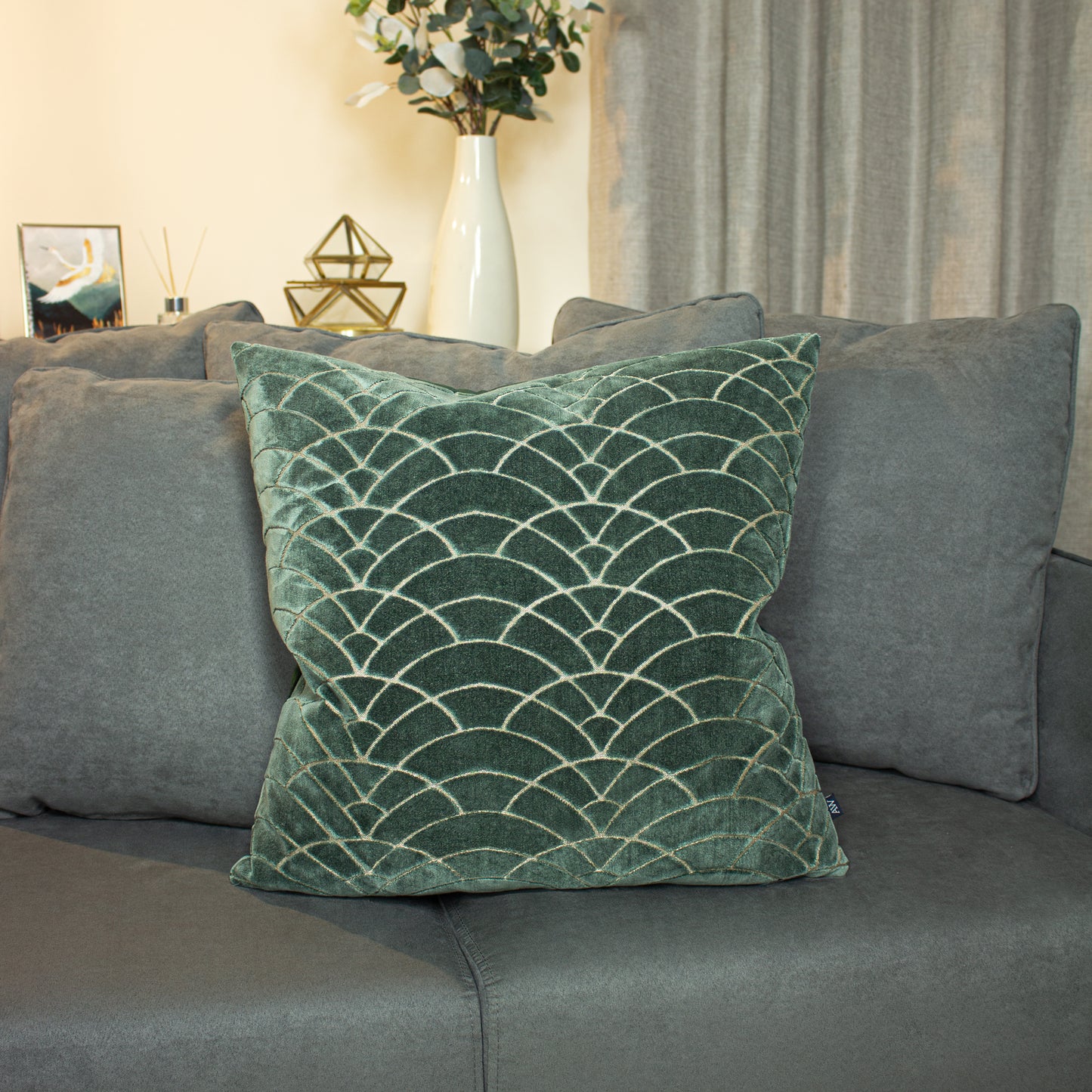 DINARIC 50X50 C/CASE FERN/DARK GREEN