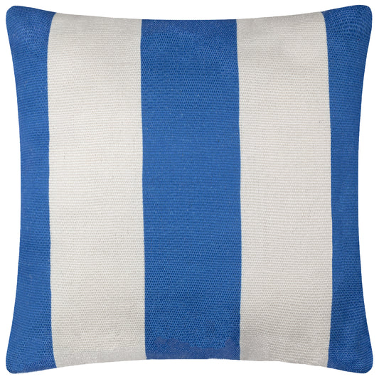 DECK STRIPE 59X59 OUTDOOR CUSHION CASE WHITE/BLUE