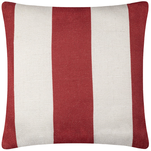 DECK STRIPE 59X59 OUTDOOR CUSHION CASE WHITE/RED