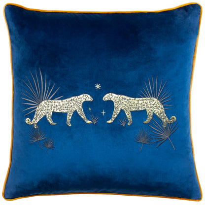 DUSK LEOPARD 50X50 CUSHION CASE NAVY