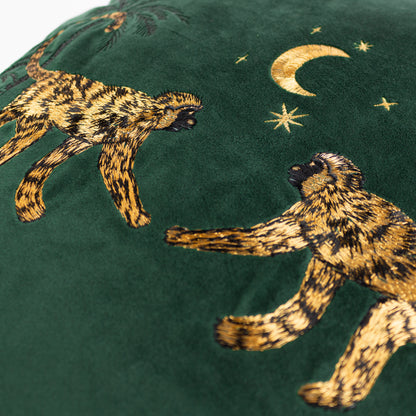 DUSK MONKEY 50X50 CUSHION CASE EMERALD