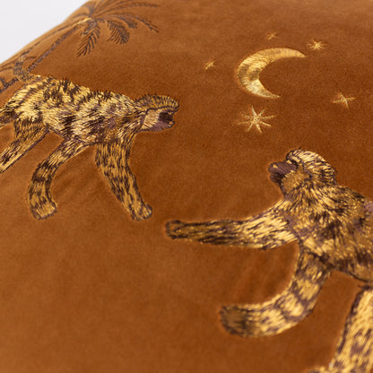 DUSK MONKEY 50X50 CUSHION CASE RUST