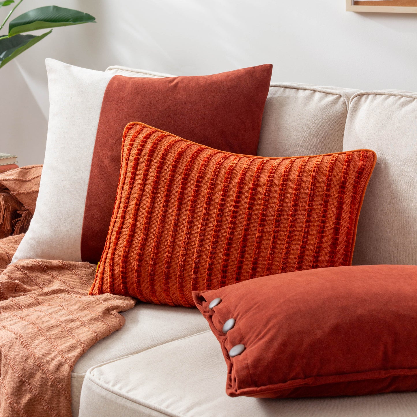 EFFRON 35X50 CUSHION CASE BRICK