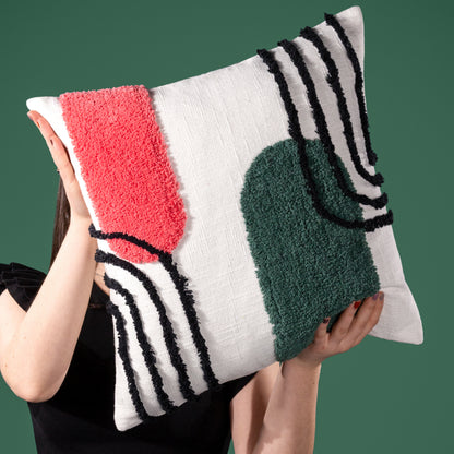 ELMER 45X45 CUSHION CASE PINK/JADE