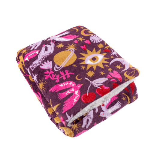 ENCHANTED 130X180 SHERPA THROW PINK
