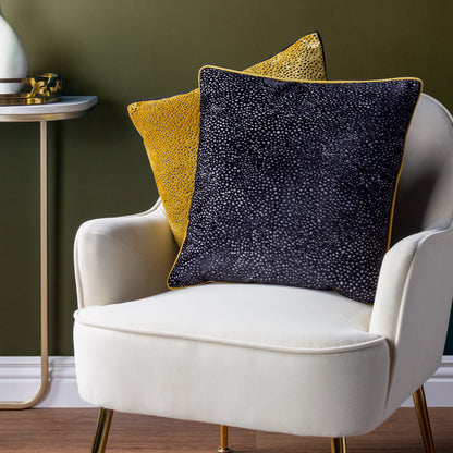 ESTELLE 45X45 CUSHION CASE BLACK/GOLD