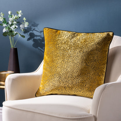 ESTELLE 45X45 CUSHION CASE GOLD/BLACK