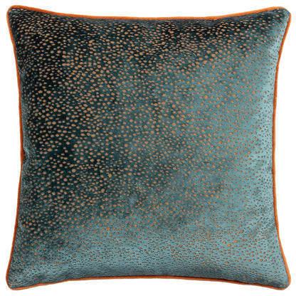 ESTELLE 45X45 CUSHION CASE TEAL/RUST