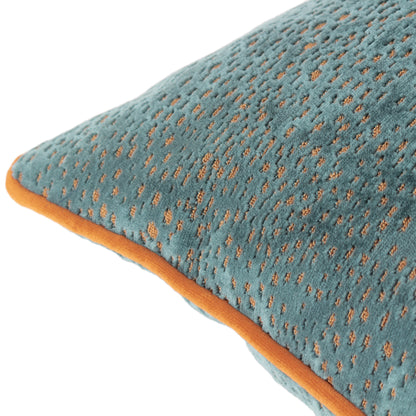 ESTELLE 45X45 CUSHION CASE TEAL/RUST