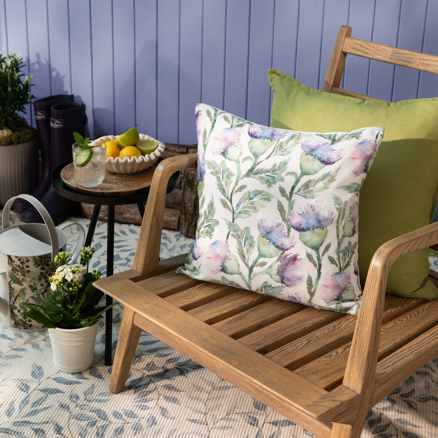 EXPRESSIVE THISTLE 43X43 OUTDOOR CUSHION CASE MULTI