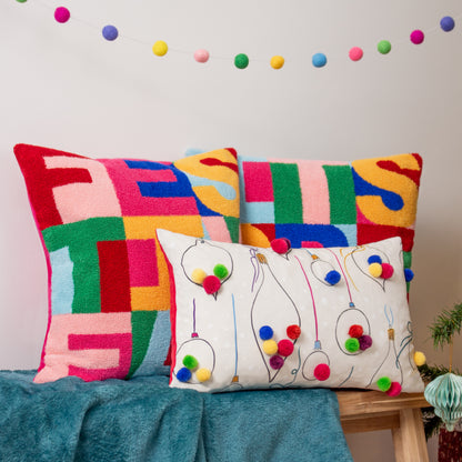 FESTIVE-VAL CRIMBO 43X43 CUSHION CASE MULTI