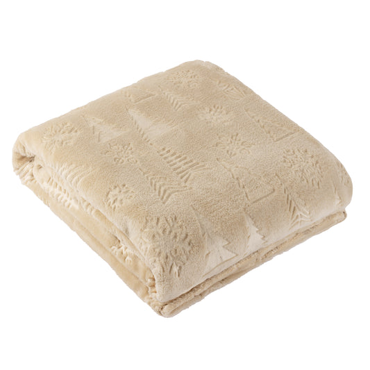 FESTIVE TIME 140X180 THROW NATURAL