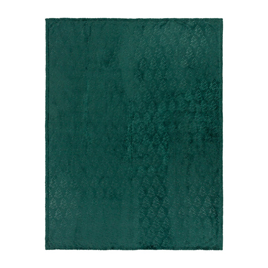 FESTIVE TREES 140X180 THROW EMERALD
