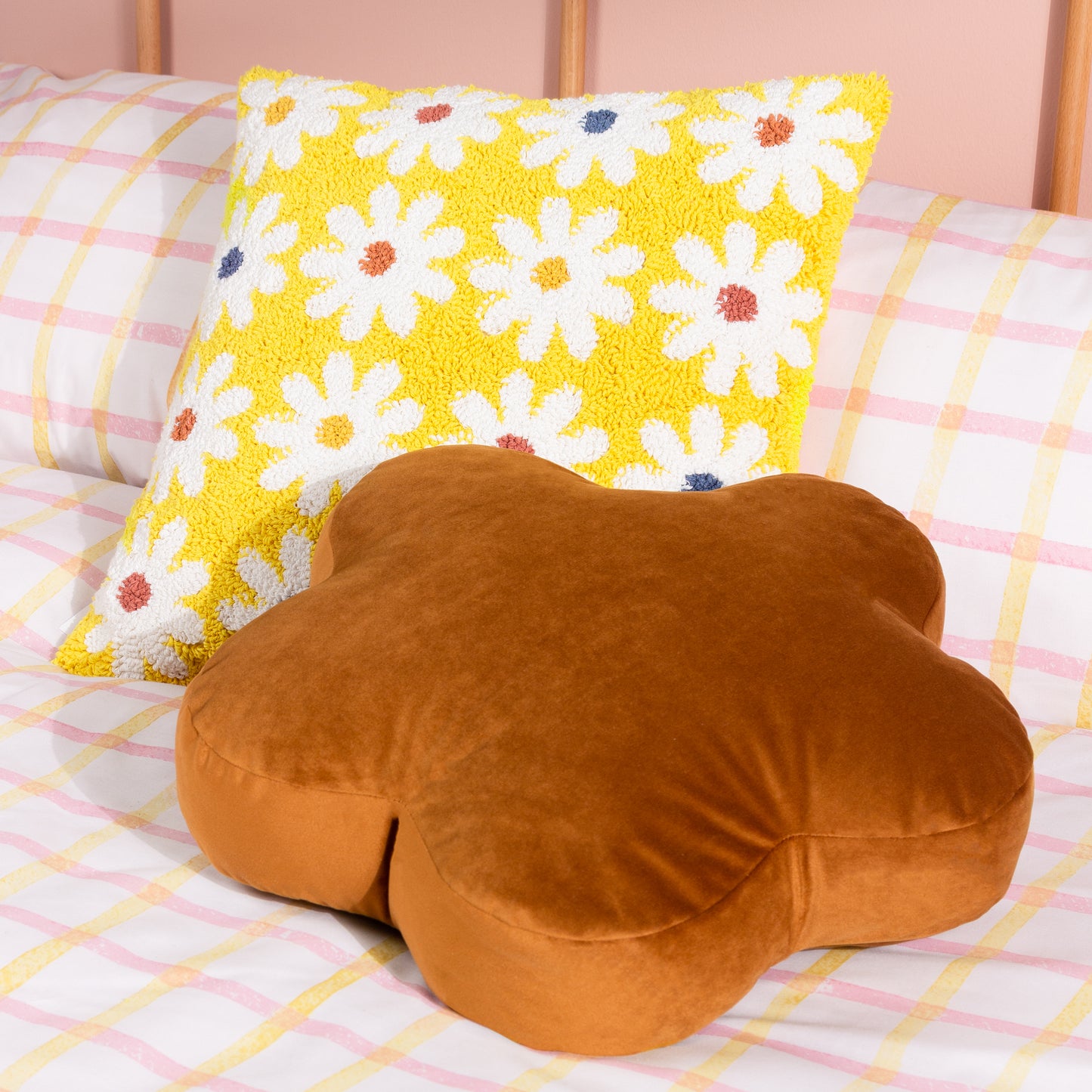 FLOWER READY FILLED CUSHION GINGER