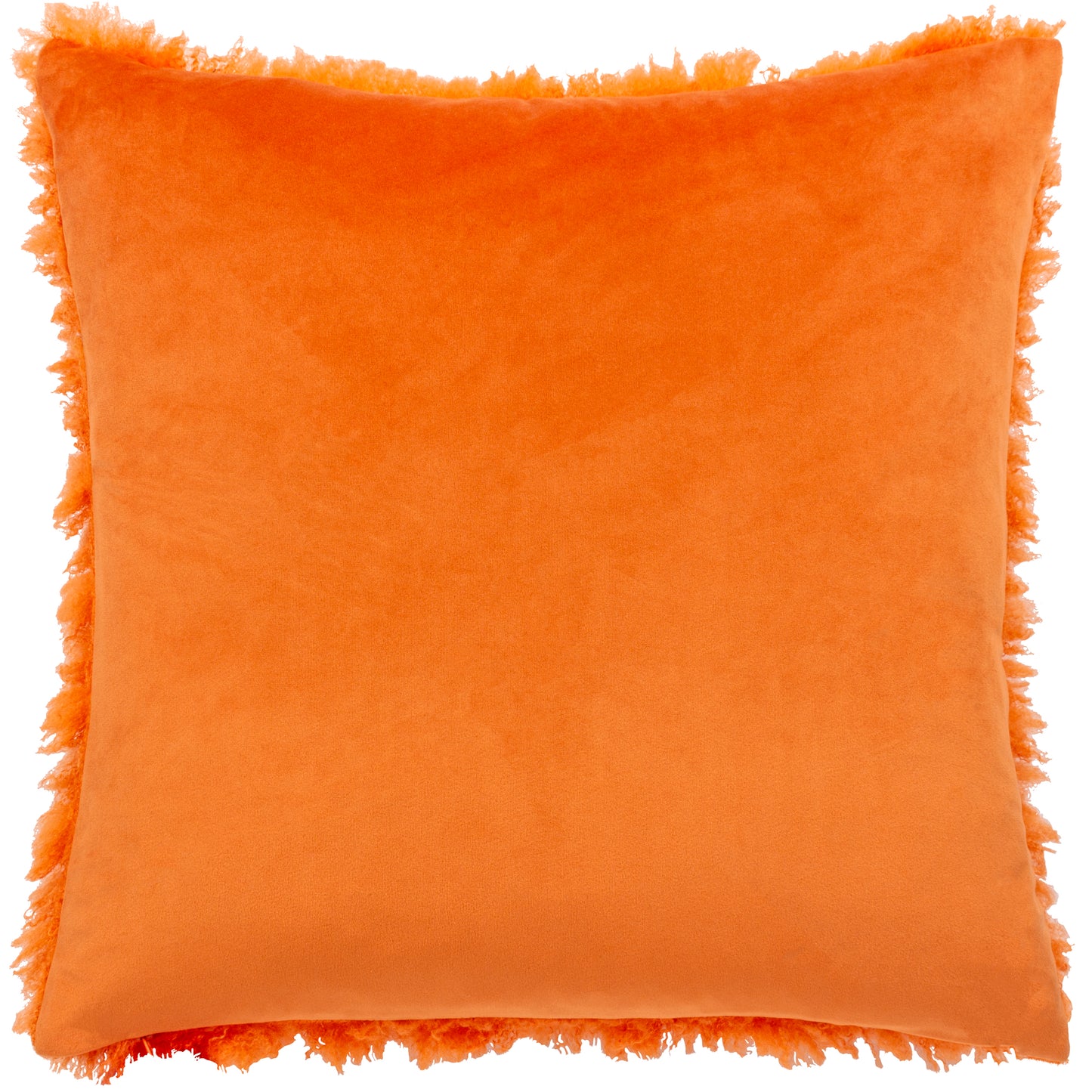 FLUFF BALL 45X45 CUSHION CASE ORANGE FEVER