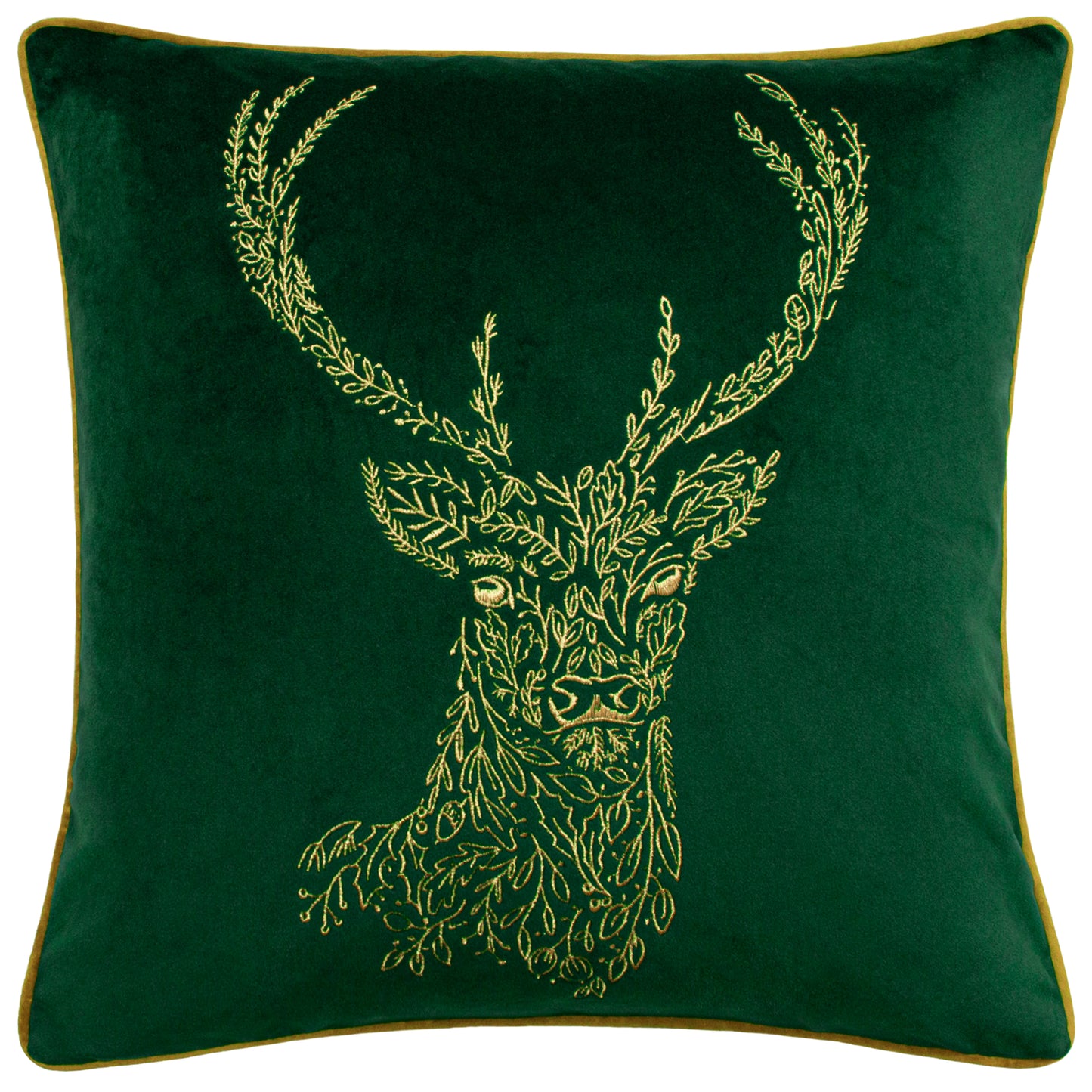 FOREST FAUNA STAG 50X50 C/CASE EMERALD/GOLD