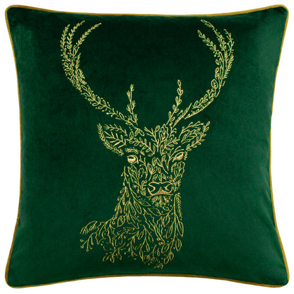 FOREST FAUNA STAG 50X50 C/CASE EMERALD/GOLD