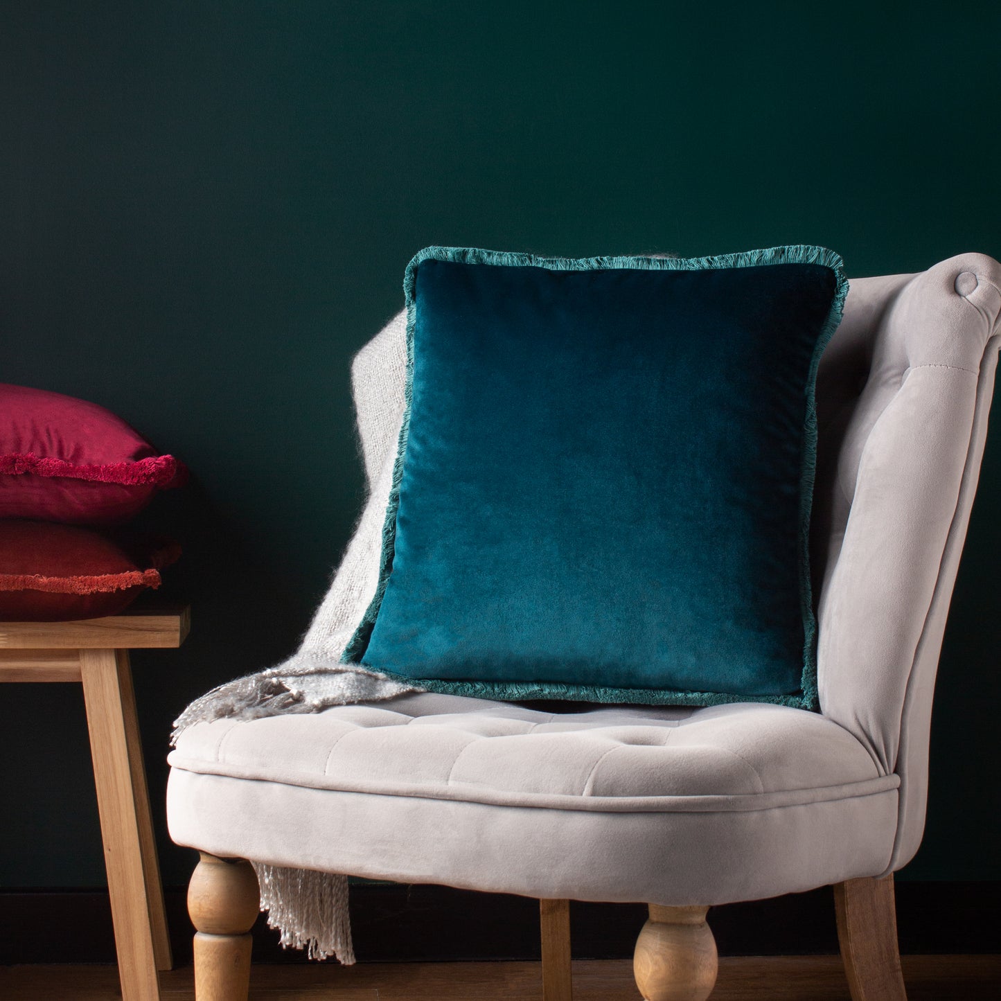 FREYA 45X45 CUSHION CASE TEAL