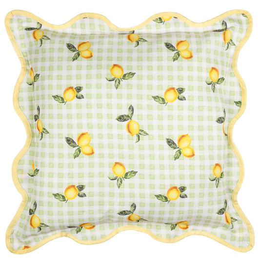 FRUITS LEMONS 45X45 OUTDOOR CUSHION CASE SAGE