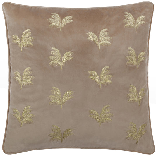 GUILDED PALMS 45X45 CUSHION CASE MINK