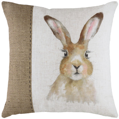 HESSIAN HARE 43X43 C/C WHITE