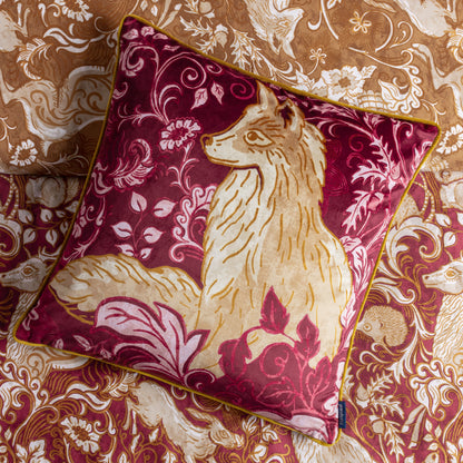 PIPED HAREWOOD 50X50 CUSHION CASE FOX