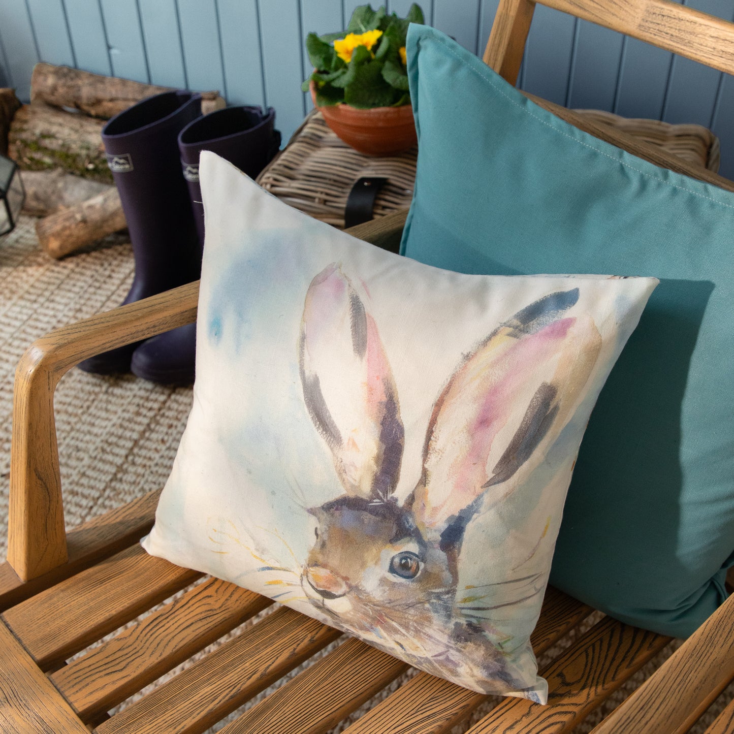 HARRIET HARE 43X43 OUTDOOR CUSHION CASE MULTI