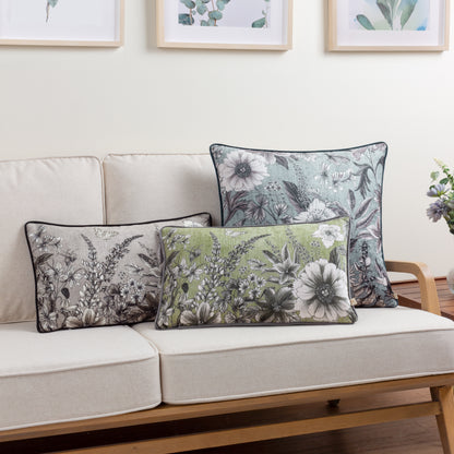 HARLINGTON BOTANY 50X50 CUSHION CASE PETROL