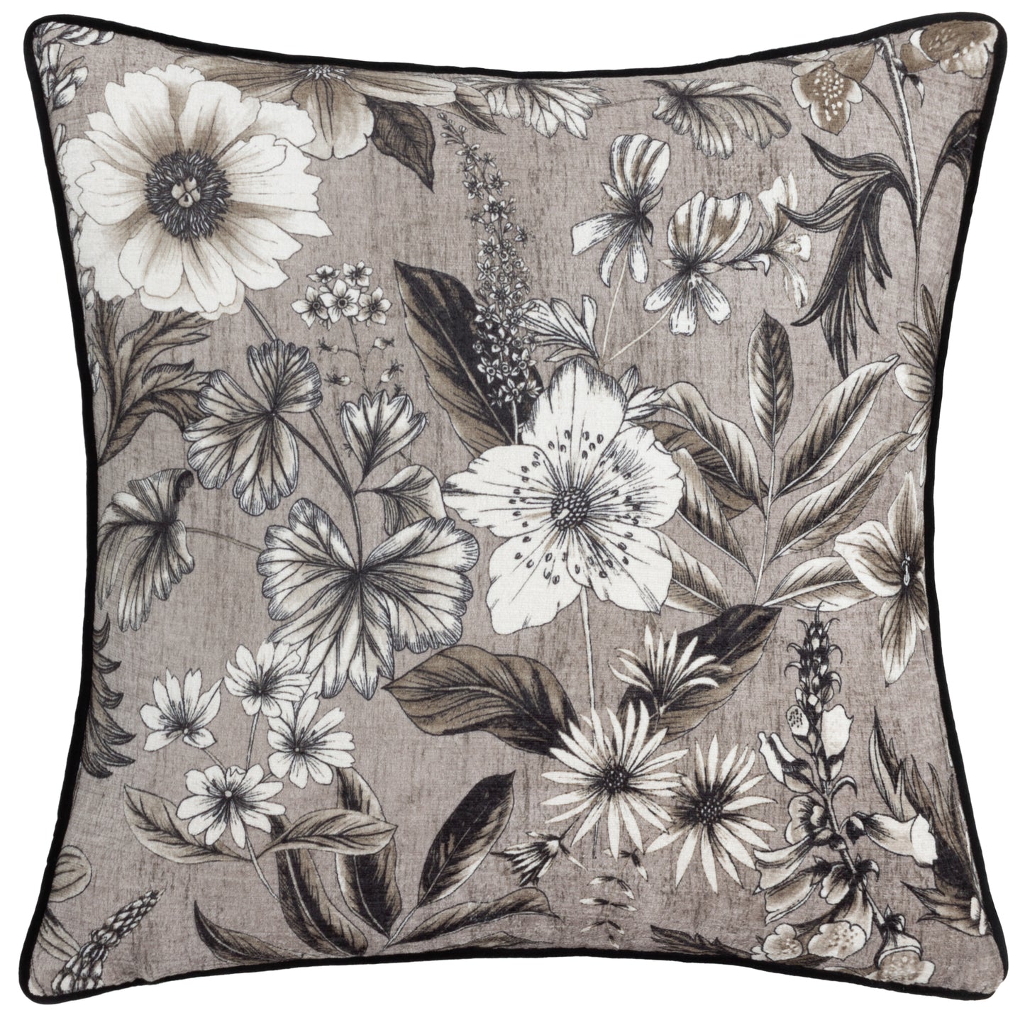 HARLINGTON BOTANY 50X50 CUSHION CASE SEPIA