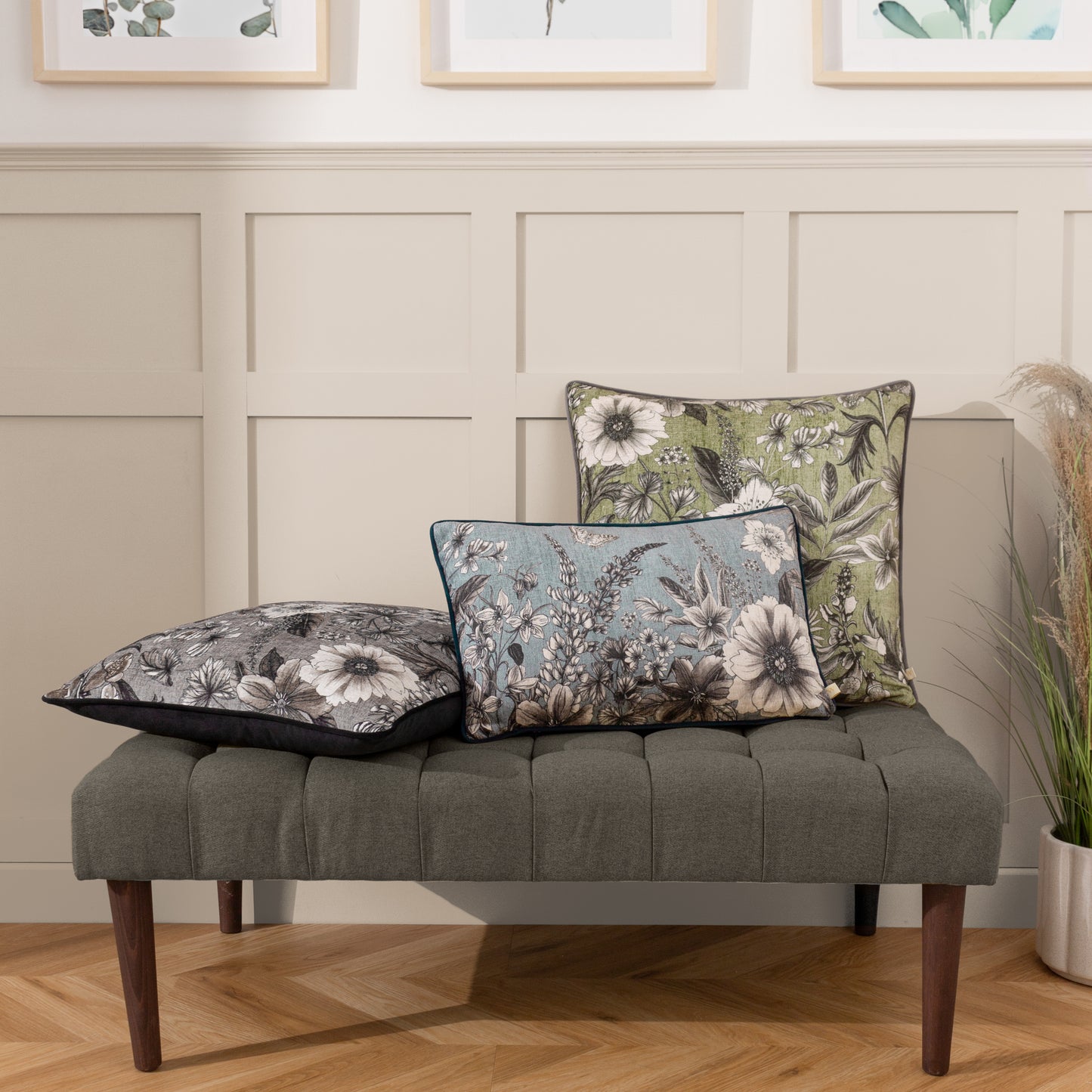 HARLINGTON BOTANY 50X50 CUSHION CASE SEPIA