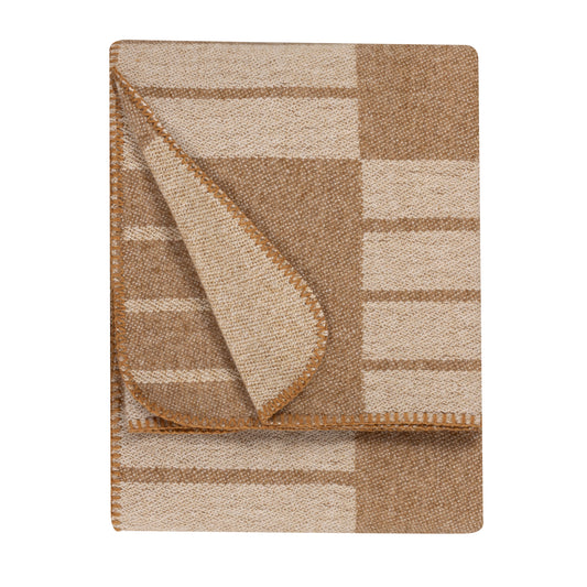 HARLECH 140x180 THROW BISCUIT