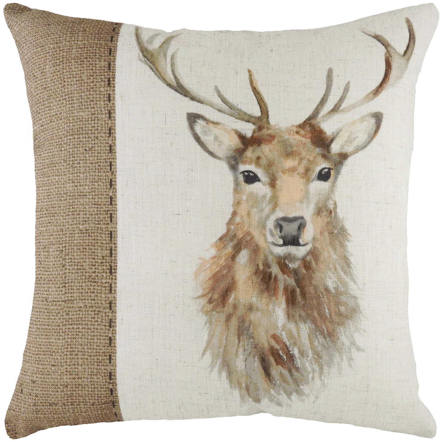 HESSIAN STAG 43X43 C/C WHITE