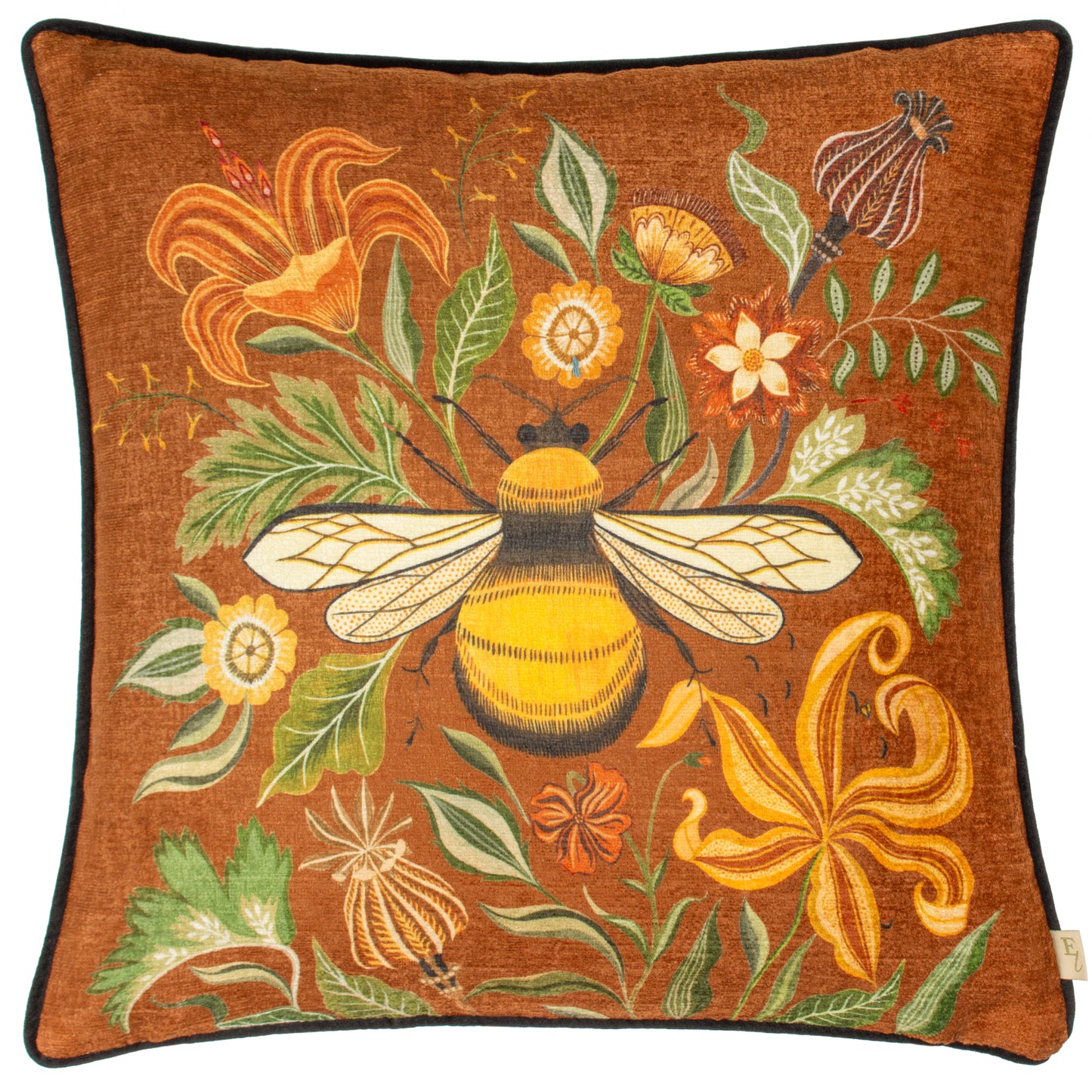 HAWTHORN BEE 43X43 CUSHION CASE GINGER