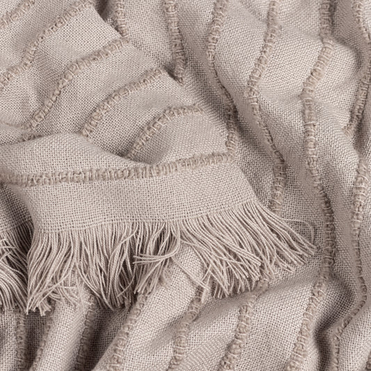 HAZIE LINEAR WOVEN THROW 130X180 GRIEGE