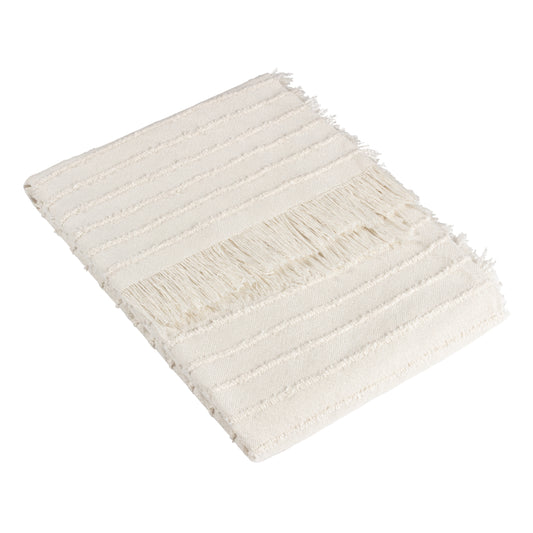 HAZIE LINEAR WOVEN THROW 130X180 NATURAL