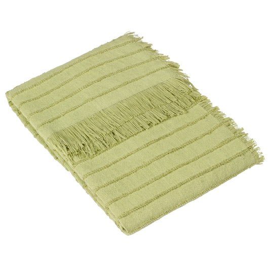 HAZIE LINEAR WOVEN THROW 130X180 PISTACHIO