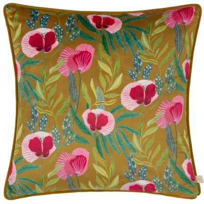 HOUSE OF BLOOM POPPY 43X43 CUSHION CASE SAFFRON