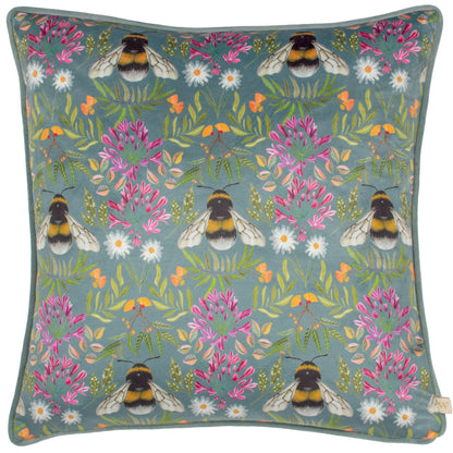 HOUSE OF BLOOM ZINNIA BEE REPEAT 43X43 CUSHION CASE MULTI