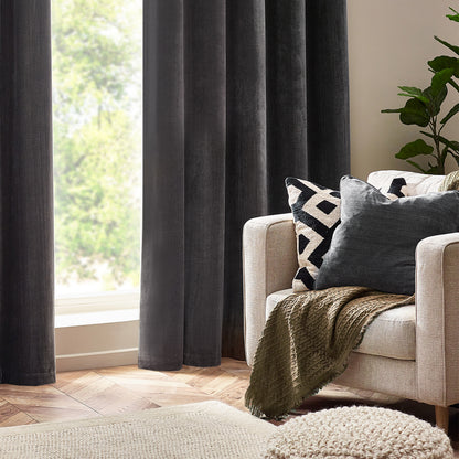 HEAVY CHENILLE 50X50 CUSHION CASE CHARCOAL