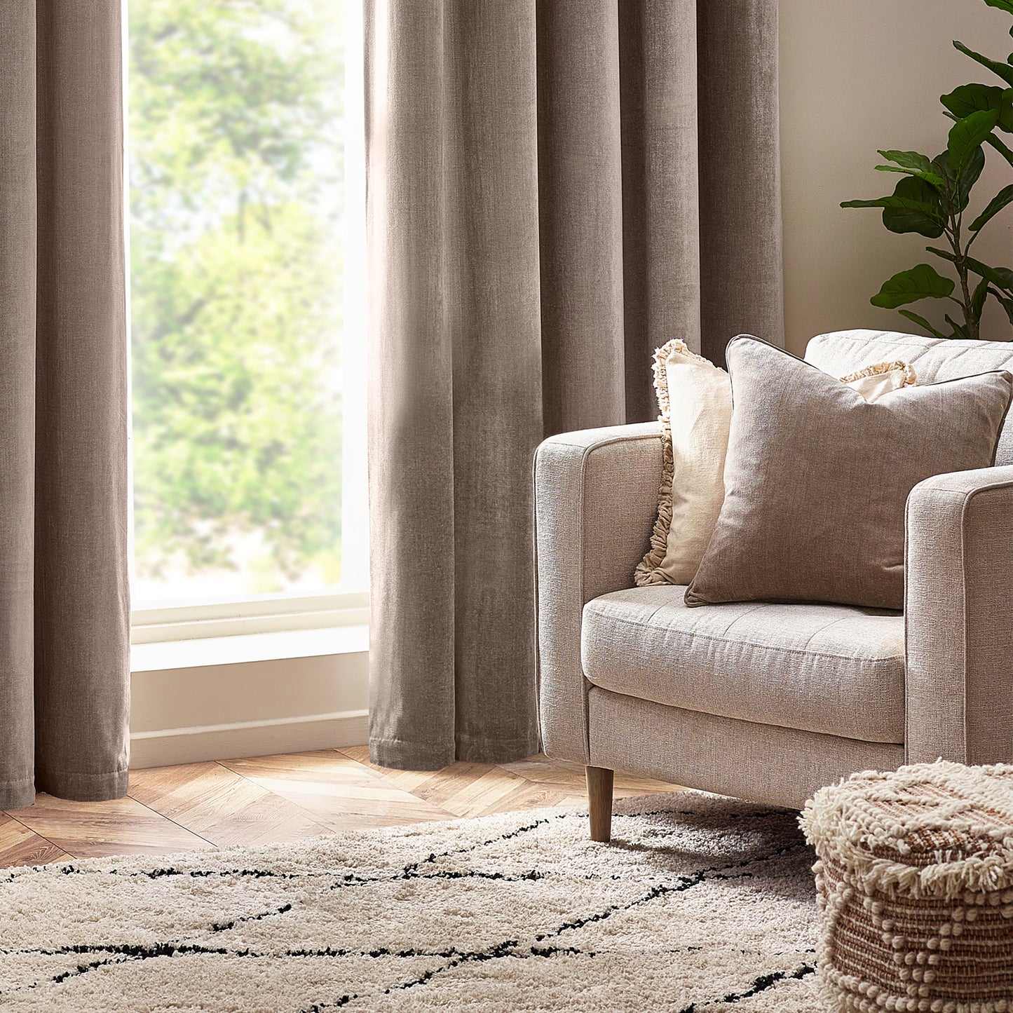 HEAVY CHENILLE 50X50 CUSHION CASE GREIGE