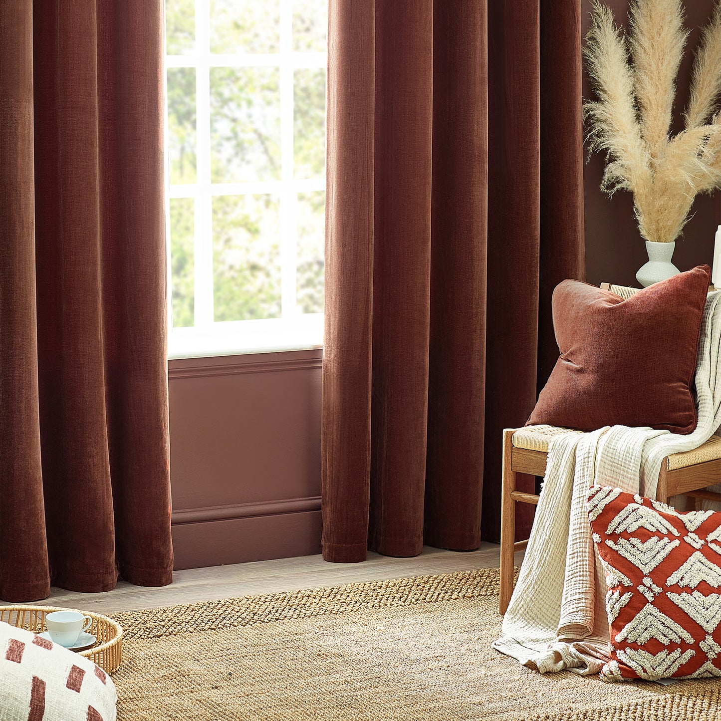 HEAVY CHENILLE 50X50 CUSHION CASE NUTMEG