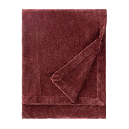 HEAVY CHENILLE 150X200 THROW BEETROOT