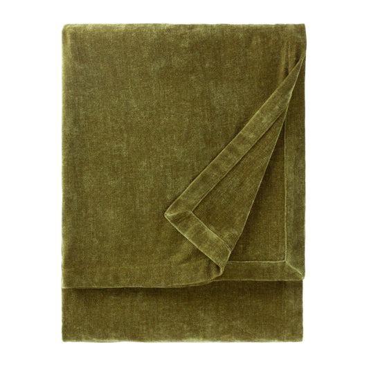 HEAVY CHENILLE 150X200 THROW OLIVE