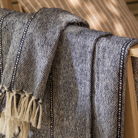 HEDON 130X180 OUTDOOR THROW NAVY