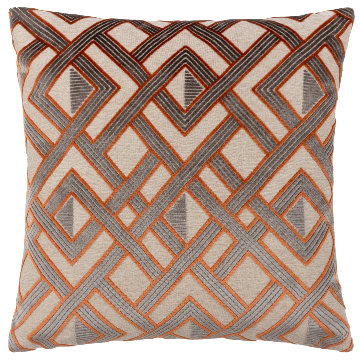 HENLEY 50X50 CUSHION CASE GINGER/GREY
