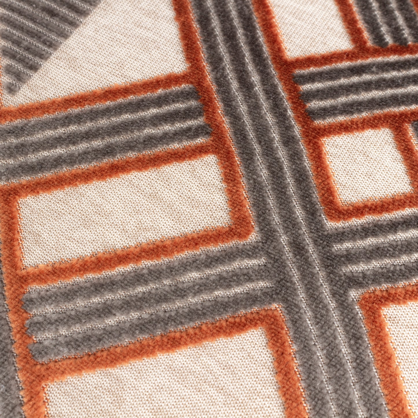 HENLEY 50X50 CUSHION CASE GINGER/GREY