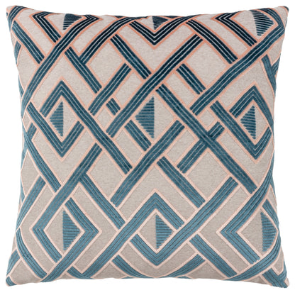 HENLEY 50X50 CUSHION CASE SMOKE/ROSE