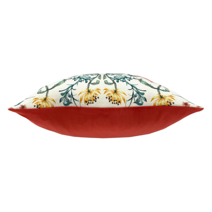 HERITAGE PEONY 43X43  CUSHION CASE CORAL