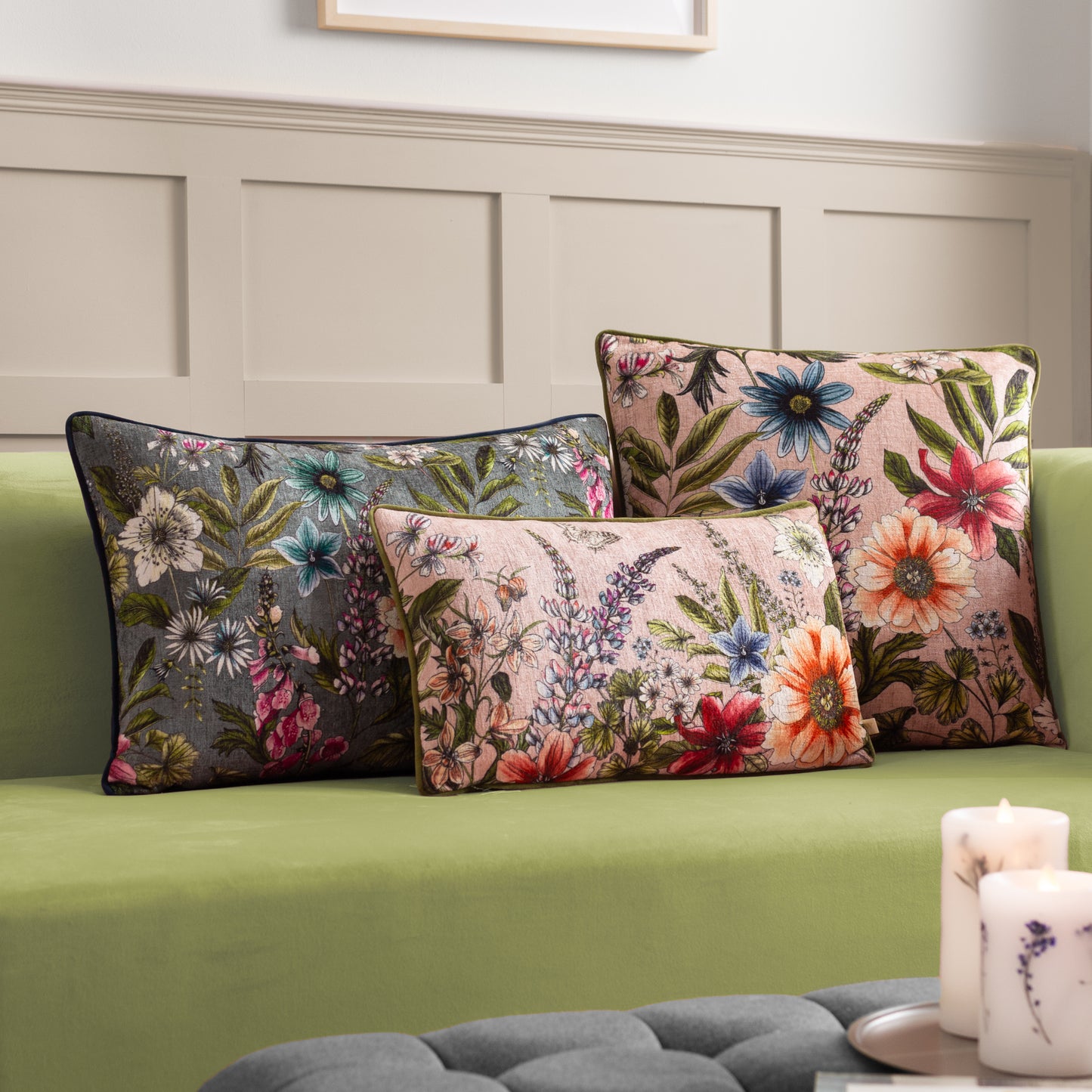 HIDCOTE MANOR EVELYN 30X50 CUSHION CASE BLUSH